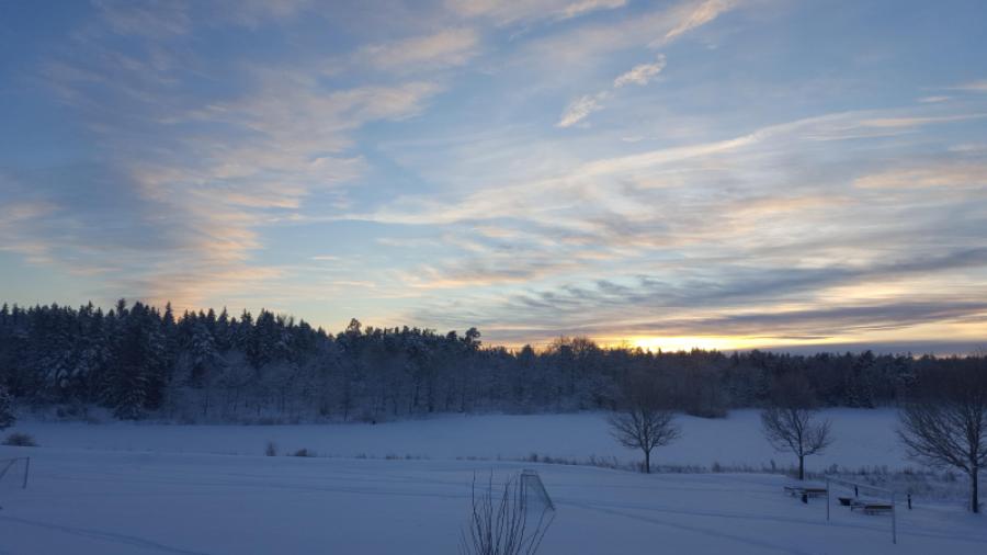 Vy från hus